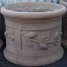 Picture of Pot Cylinder Lemon Antique Choc TC (7339)