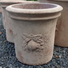 Picture of Pot Cylinder Pear Antique Choc TC (11037)