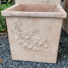 Picture of Pot Olive Cube Antique Choc (30881)