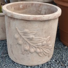 Pot Olive Planter Antique Choc Picture of Pot Olive Planter Antique Choc (30880)