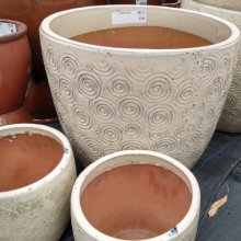 Pot Planter Spiral Beige Picture of Pot Planter Spiral Beige (30160)