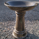 Picture of Bird Bath Glazed Black