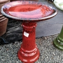 Picture of Pot Bird Bath Tropical Red