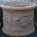 Picture of Pot Cylinder Lemon Antique Choc TC