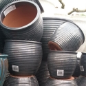 Picture of Pot Jardinaire Ribbed Graphite