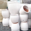 Picture of Pot Jardinaire Ribbed White