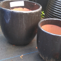 Picture of Pot Round Glazed Black