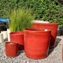 Picture of Pot Round Std Glazed Red