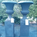 Picture of Pot Willingham Urn and Plinth Black Iron